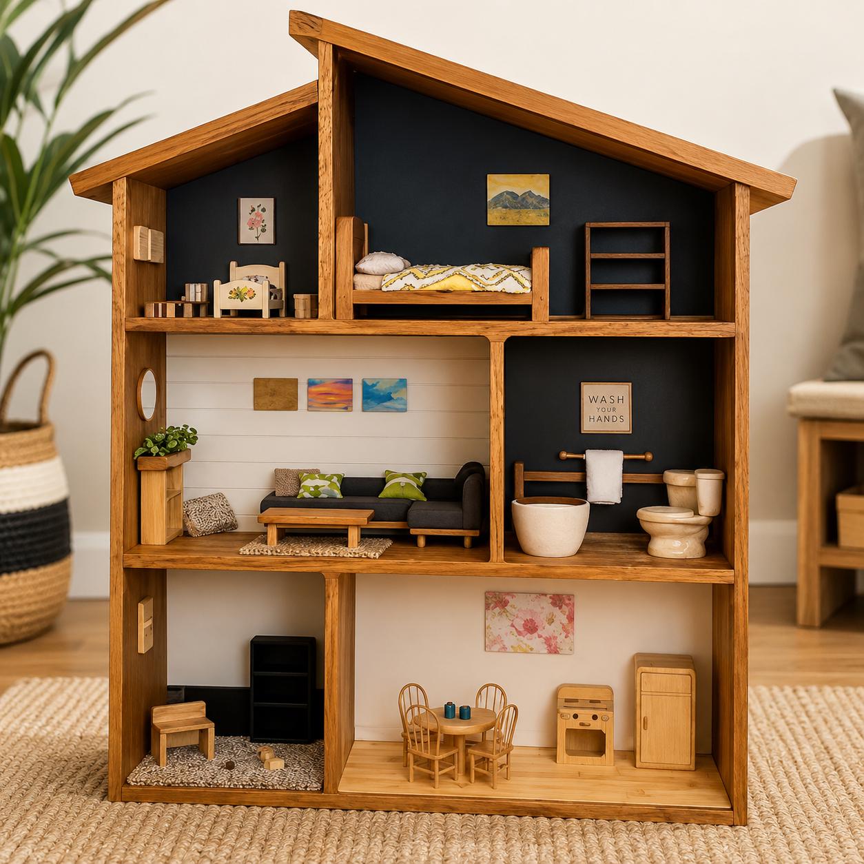 Wooden dollhouse - Etsy 日本