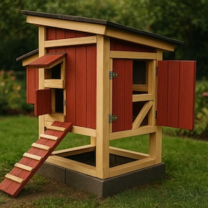 DIYウォークイン鶏小屋プラン：モダンな裏庭デザイン（PDFダウンロード）