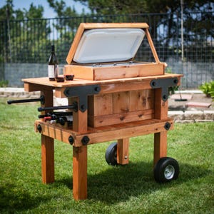 Rolling Cooler Cart Plan – DIY Outdoor Drink Station PDF