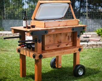 Rolling Cooler Cart Plan – DIY Outdoor Drink Station PDF