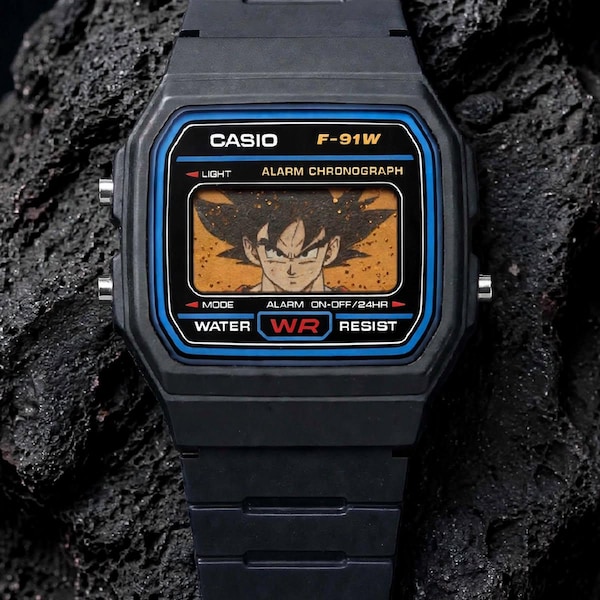 Custom Casio Watch Goku Dragon Ball Z f91w MOD Gift for Her/Him
