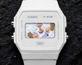 Gear 5 Luffy Casio Custom Uhr Retro