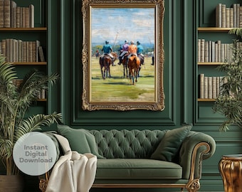 Equestrian Polo Players Print: Timeless Sports Art (Digital Download)