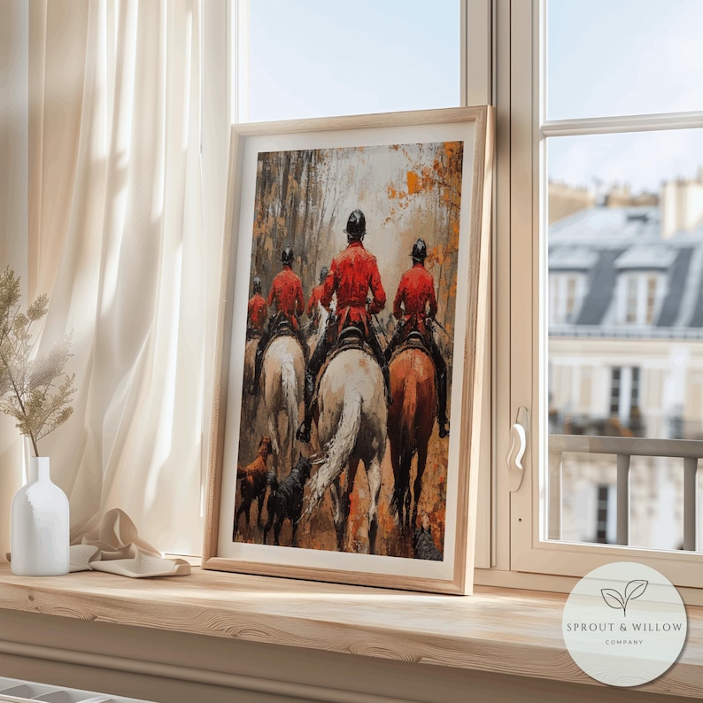 Fox Hunt Art Print: Vintage Equestrian Scene (digital Download) - Etsy