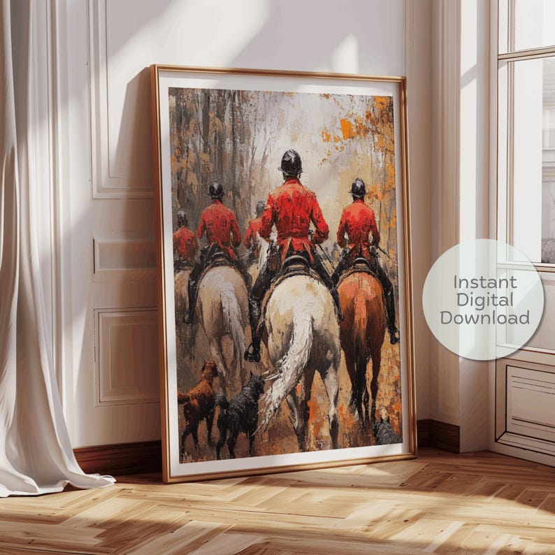 Fox Hunt Art Print: Vintage Equestrian Scene (digital Download) - Etsy