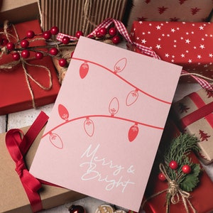 Joyeux et lumineux - Carte de Noël imprimée