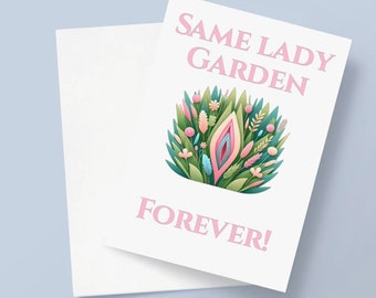 Same Lady Garden Forever Wedding Card