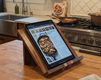 Handmade book and computer stand. Very unique looking