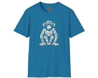 T-shirt - Funky & Stylish Love Monkey Design, Casual Wear for Trendy Fashion Lovers, Perfect Gift for Friends