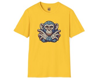 Love Monkey T-Shirt - Unique Designer Graphic Tee, Perfect Casual Wear, Ideal Designer Wear Gift