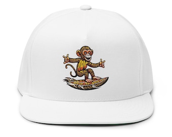 Love Monkey Flat Bill Cap (Embroidered)