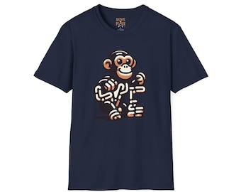 T-shirt - Funky & Stylish Love Monkey Design, Casual Wear for Trendy Fashion Lovers, Perfect Gift for Friends