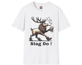 Stag Do T-Shirt - Customizable Bachelor Party Tee, Fun Groomsmen T Shirt Outfit, Perfect Gift for Groom-to-be