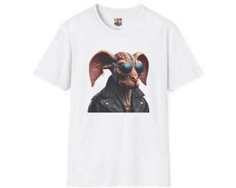 Alien Dog & Rabbit Bounty Hunter T-Shirt, Trendy Sci-Fi Graphic Tee, Must-Have for Gamers and Geek Gifts