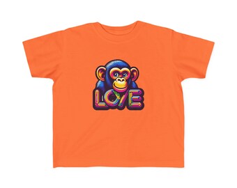 T-shirt Love Monkey per bambini - Adorabile maglietta per bambini per divertirsi durante il gioco - Regalo perfetto per compleanno o baby shower