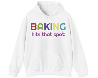 Hooded Sweatshirt for Bakers - Unisex Heavy Blend™ Baking Hits That Spot Design, Cozy Gift for Cooking Lovers