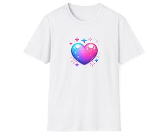 Love Heart T-Shirt, Stylish Unisex Love Symbol Top, Casual Wear for Date Night, Sweetheart Birthday Present