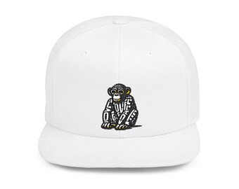 Love Monkey Designer Flat Bill Snapback Cap