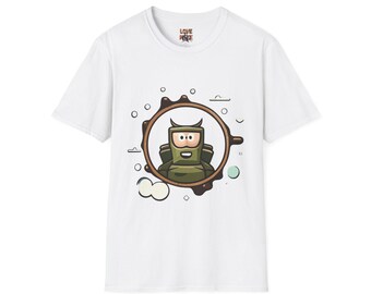 Helmet Explorer Guy Tee - Cool Graphic T-Shirt for Men, Casual Exploration Wear, Great Gift for Travel Enthusiasts