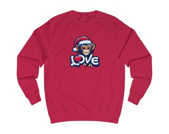 Christmas Special - Stylish Love Monkey Sweatshirt / Xmas Jumper - Stand Out with Funky Design, Perfect for gifting to Fashion Enthusiasts