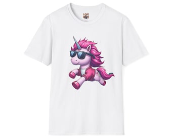 Unicorn T-Shirt - Cool Unicorn by Love Monkey Design, Trendy Tee for Unicorn Lovers, Perfect Gift for Birthdays