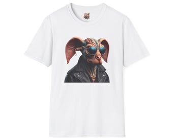 Alien Dog & Rabbit Bounty Hunter T-Shirt, Trendy Sci-Fi Graphic Tee, Must-Have for Gamers and Geek Gifts
