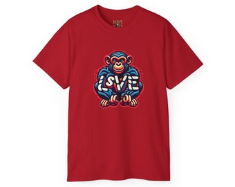 Love Monkey T-Shirt - Trendy Unisex Softstyle Tee for Everyday Style, Ideal Gift for Friends, Family & Loved