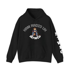 Ham Radio Uk Unisex Hoodie - Customizable with Your Call Sign, Personalized Amateur Radio Sweatshirt, Gift for Ham Radio Enthusiasts, Heavy