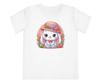 T Shirt: Cute Kids Bunny Rabbit Graphic, Fun & Playful Everyday Wear, Ideal Gift for Animal Lovers