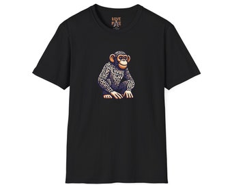 Love Monkey T-Shirt - Unique Designer Graphic Tee, Perfect Casual Wear, Ideal Designer Wear Gift