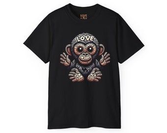 Love Monkey T-Shirt - Unisex Softstyle Trendy Tee, Stylish & Cool for Everyday Wear, Great Gift for Him or Her