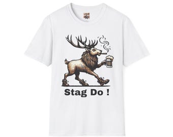 Stag Do T-Shirt - Customizable Bachelor Party Tee, Fun Groomsmen T Shirt Outfit, Perfect Gift for Groom-to-be