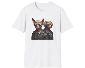 T-Shirt Alien Dog Bounty Hunter, Unique Sci-Fi Graphic Tee, Perfect for Casual Wear, Awesome Birthday Gift for Geeks