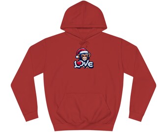 Christmas Special - Stylish Love Monkey Hoody / Xmas Hoodie - Stand Out with Funky Design, Perfect for gifting to Fashion Enthusiasts