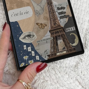 Capture the Essence of Parisian Elegance Handcrafted Faux Leather Passport Cover Inspired by the Iconic Eiffel Tower