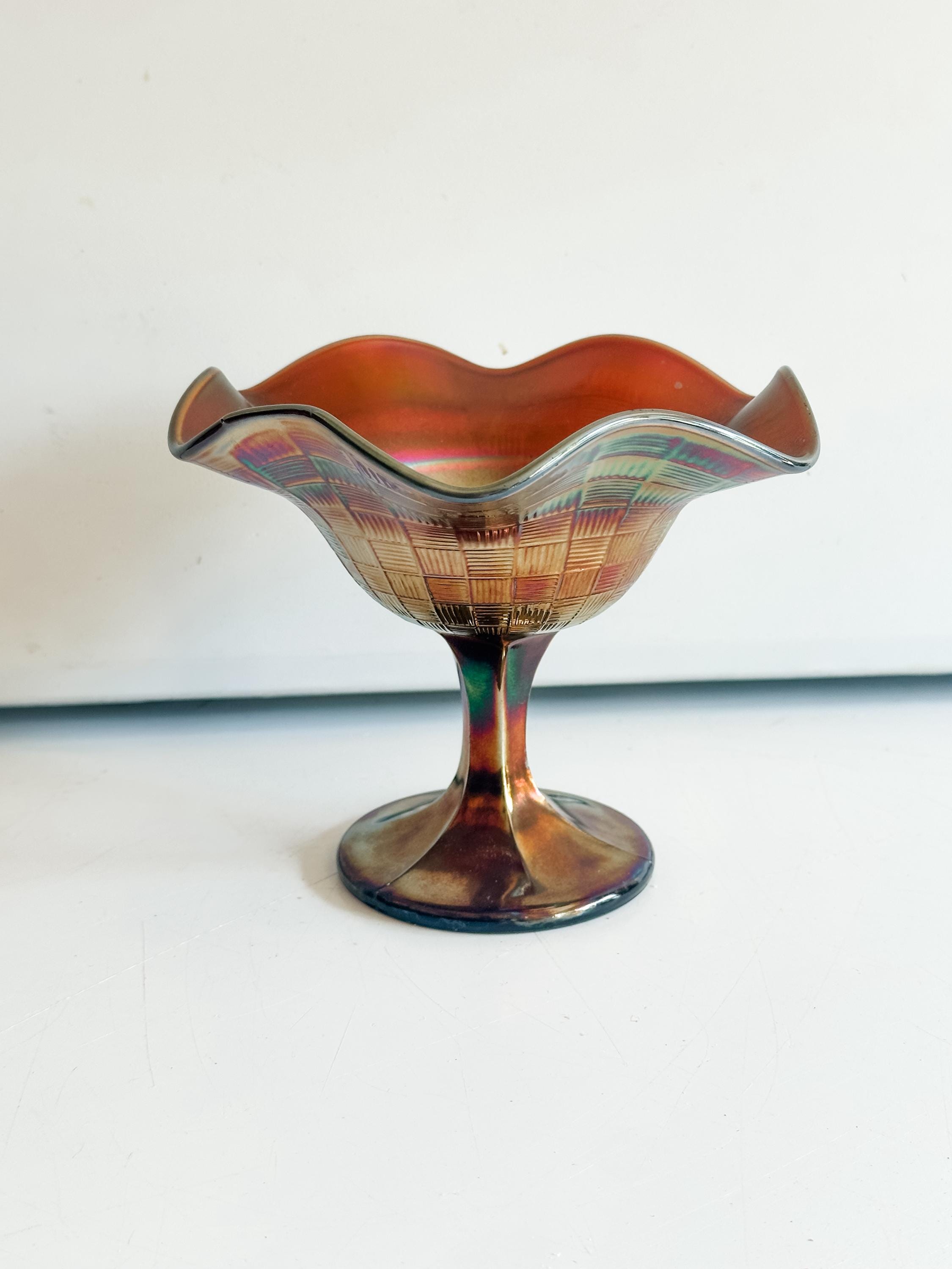 Brown carnival glass - Etsy 日本