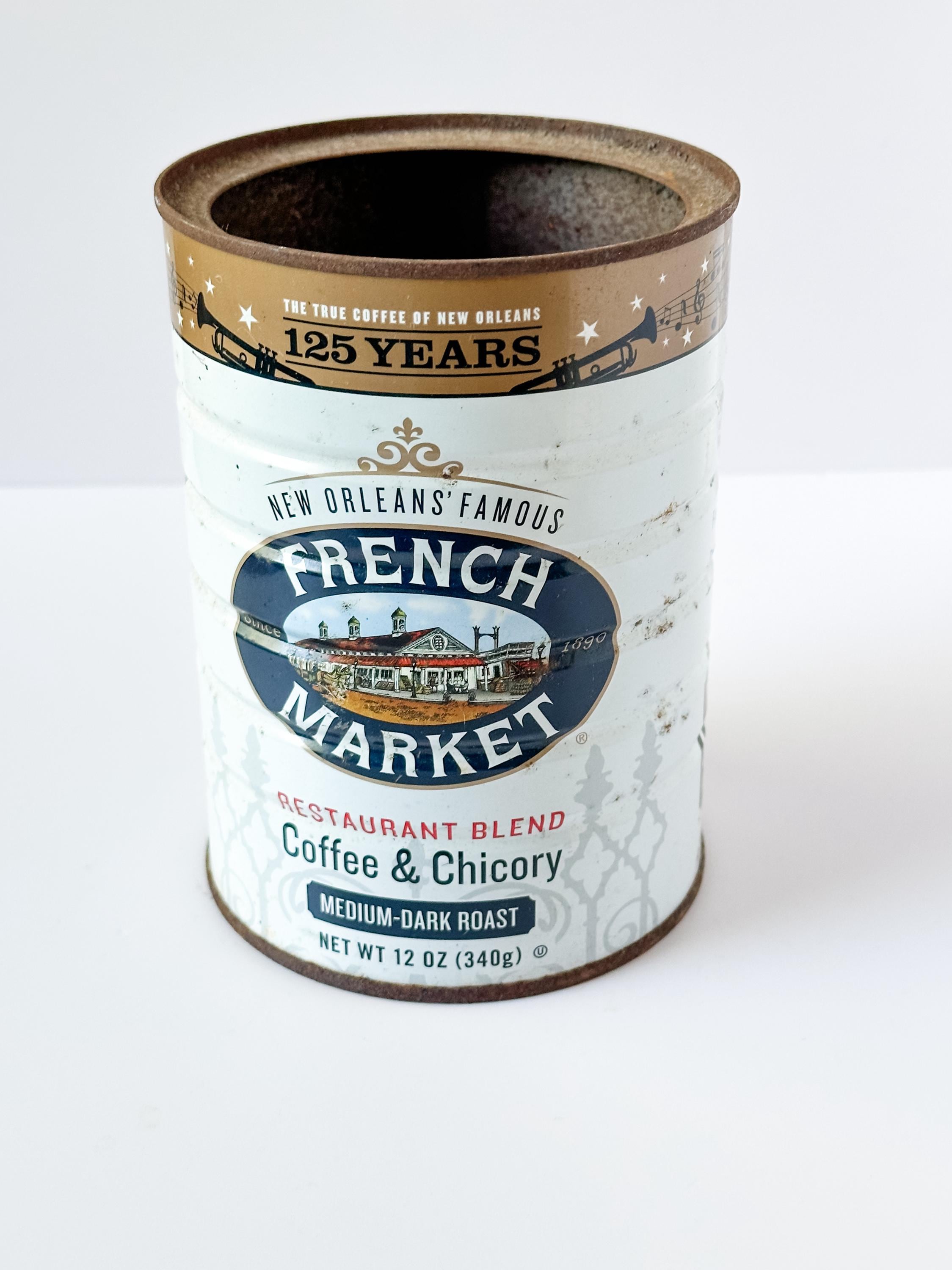 Vintage French Market Coffee Chicory Tin: New Orleans Kitchen