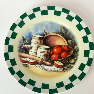 Gibson Housewares Decorative Plate: Still Life Kitchen Scene with Apples
