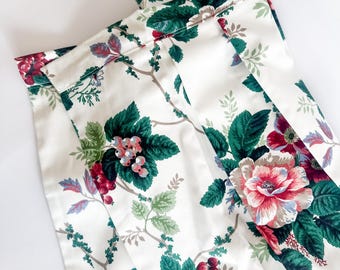 Vintage Waverly Pleasant Valley Floral Vorhang und Volant Set | Cottagecore Blumenmuster Fensterbehandlung | 1990er Jahren