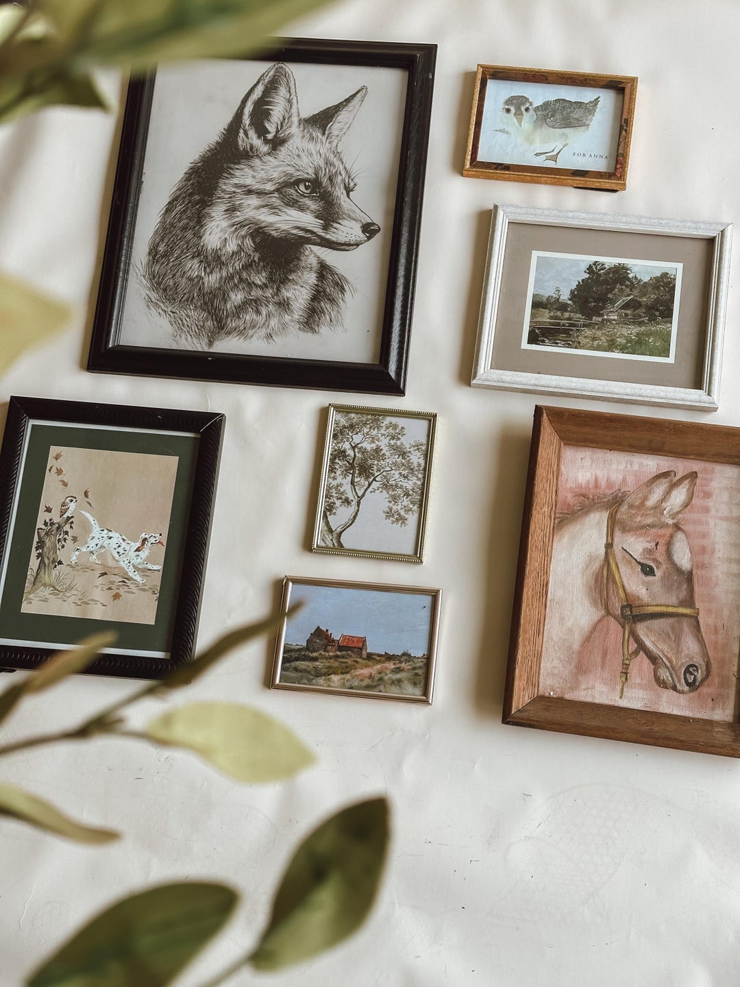 Vintage Animal Gallery Wall With Frame Set of 7, Woodland Decor, Nature ...