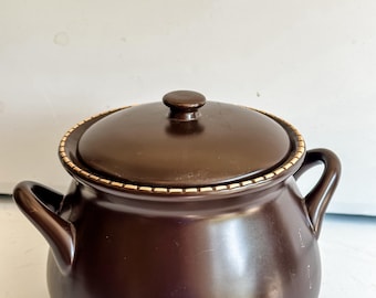 Mario Batali Italian Stitch Stoneware Bean Pot: Vintage Kitchen Serveware