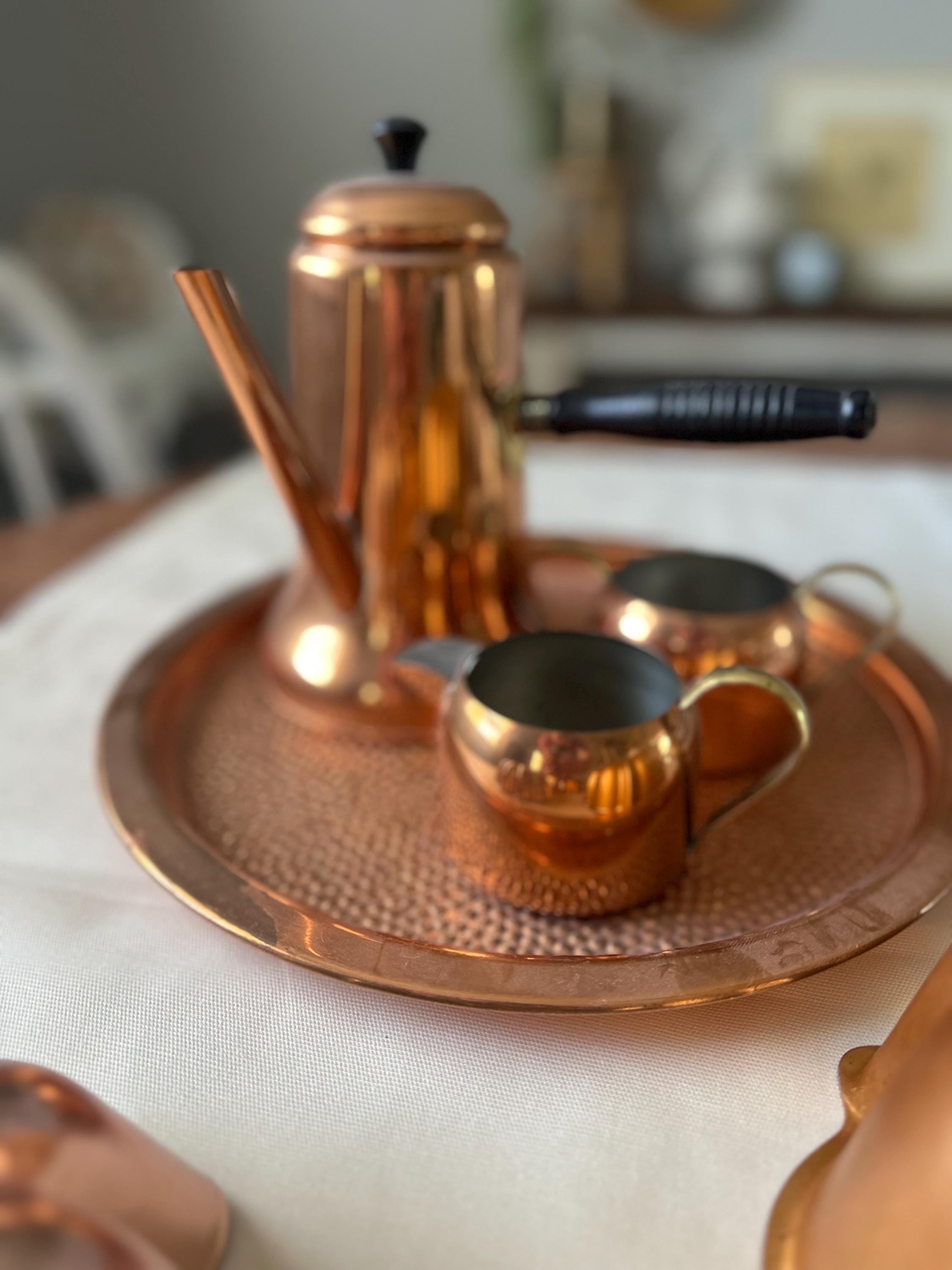 銅製 コーヒーセット ヴィンテージ銅工芸ギルドコーヒーセット：銅製キッチン装飾 - Etsy 日本