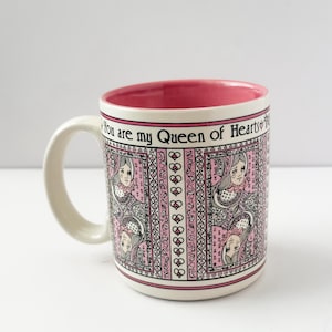 Vintage Queen of Hearts Mug: Enesco 1986 Retro Ceramic Coffee Cup