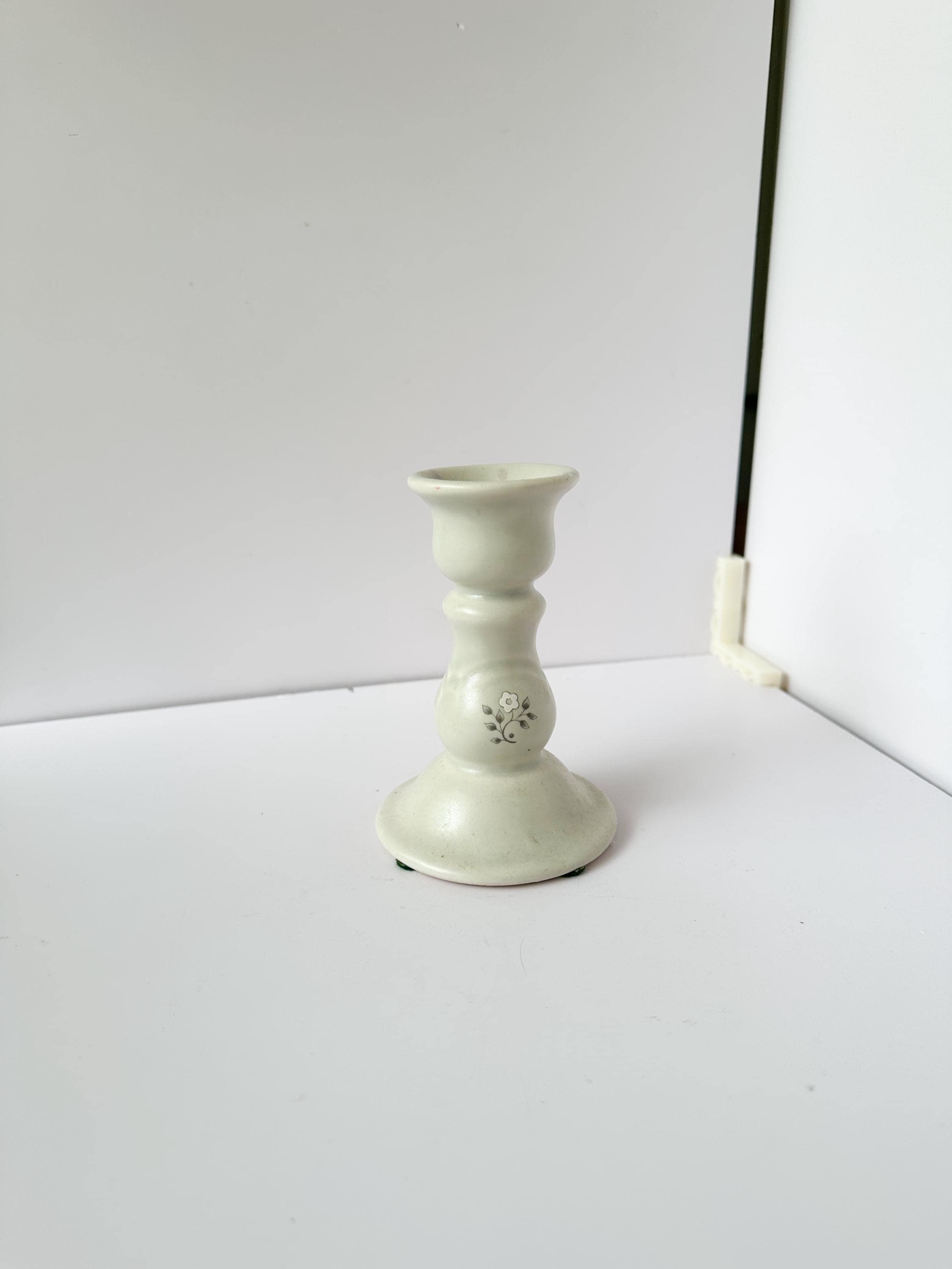 5" Candlestick by PFALTZGRAFF – Vintage Heirloom Collection, Elegant Ceramic Candlestick Holder, Decorative Tabletop Accent