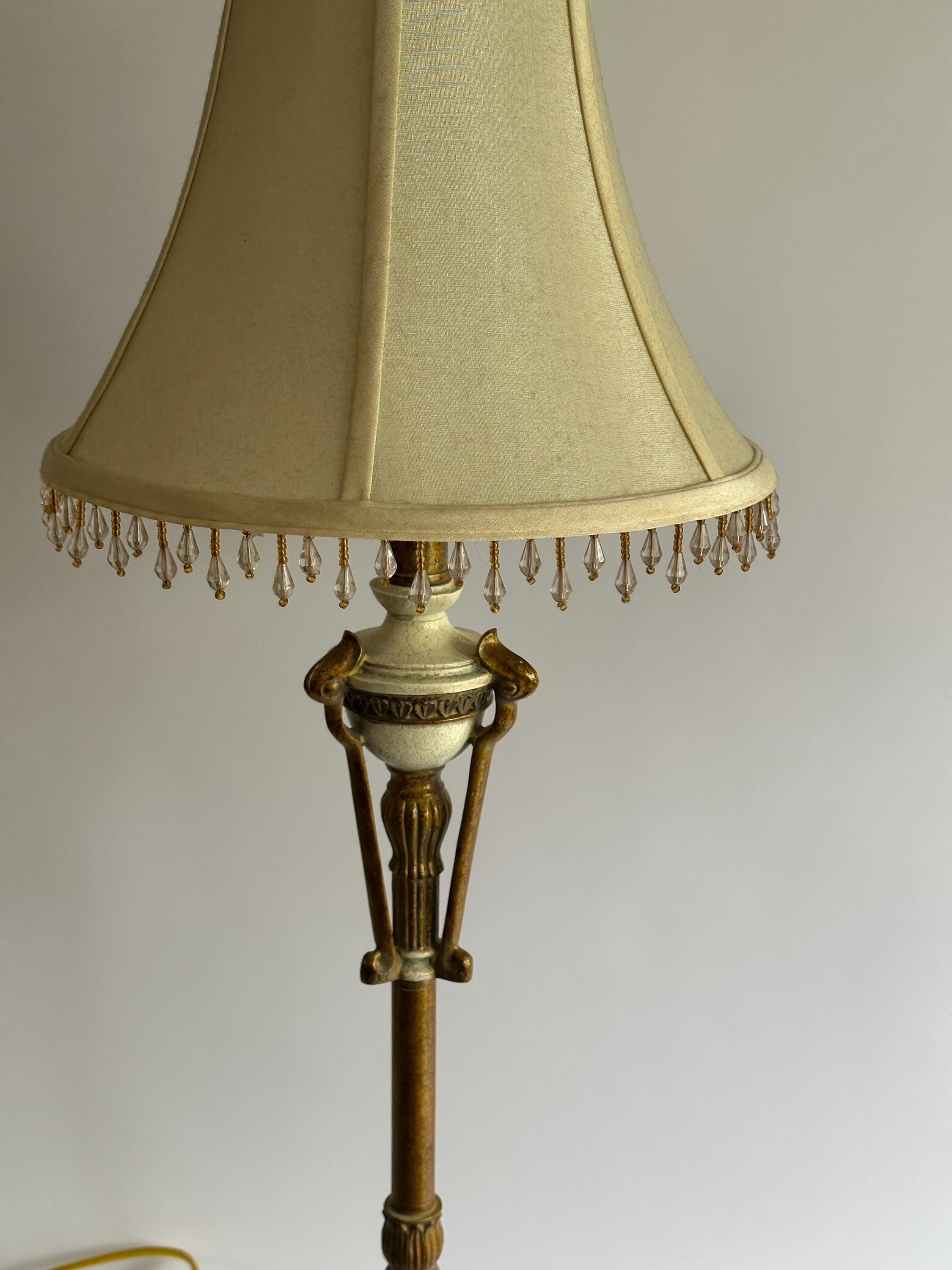 Lampe de Table de Chevet Lampe de Table en forme de grue, abat-jour en forme de coquille rétro tout en cuivre, lampe de Table artistique décorative rétro for salon Lampes de Décoration