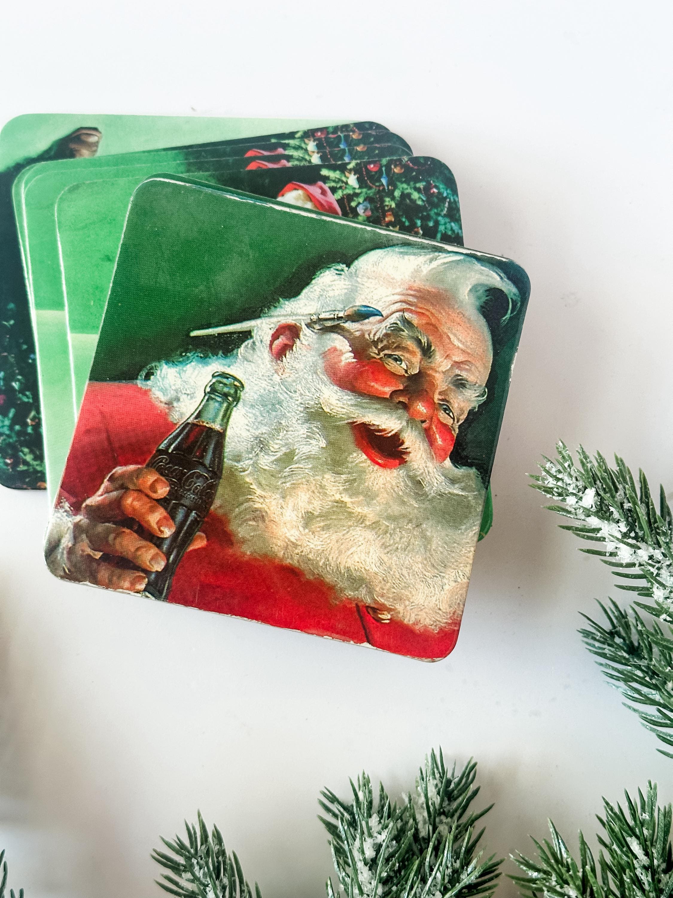 Coca cola santa coasters - Etsy 日本