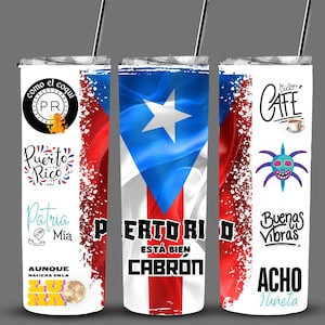 Puerto Rico culture tumbler wrap /  20oz Tumbler, DIGITAL DOWNLOAD ONLY