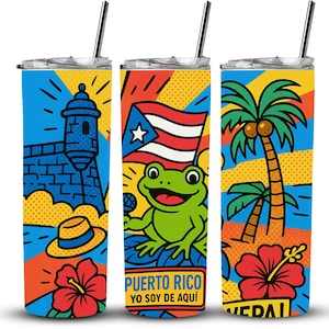 Puerto Rico culture tumbler wrap/ Yo soy de aquí /  20oz Tumbler, DIGITAL DOWNLOAD ONLY