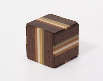 Karakuri New Secret Box 4 - Wooden Japanese Puzzle Box 32-Step Binary Gimmick Sequence