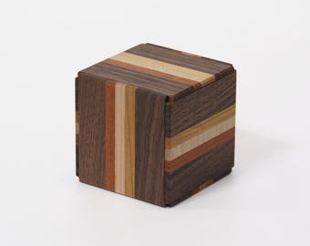 Karakuri New Secret Box 3 - Wooden Japanese Puzzle Box 18-Step Trick Mechanism